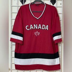Team Canada Hockey Jersey Mens 2XL Red Teepee Maple Leaf